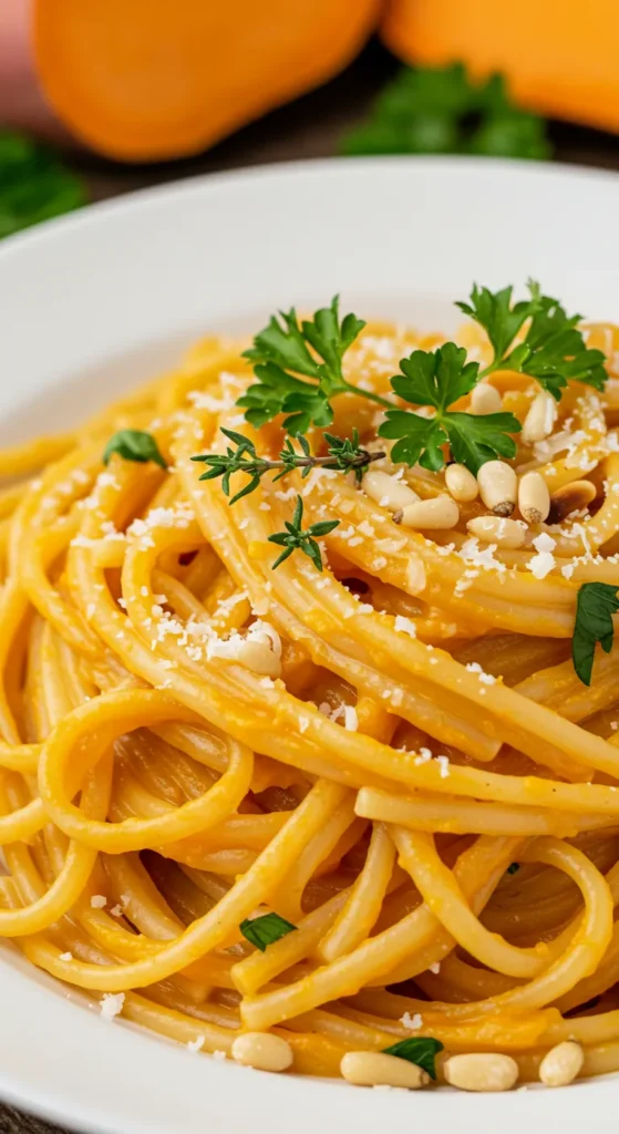 Sweet Potato Alfredo Linguine