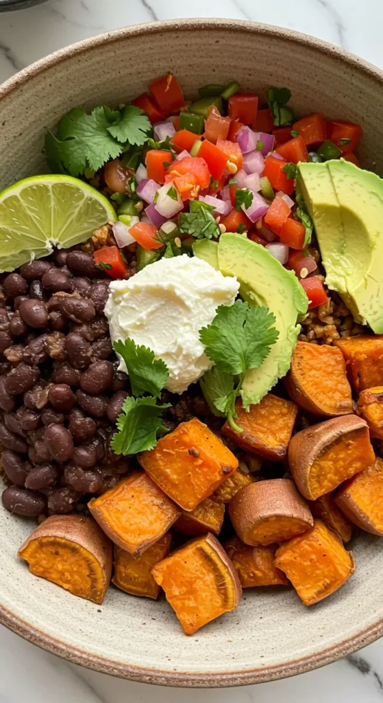 Sweet Potato Black Bean Burrito Bowls