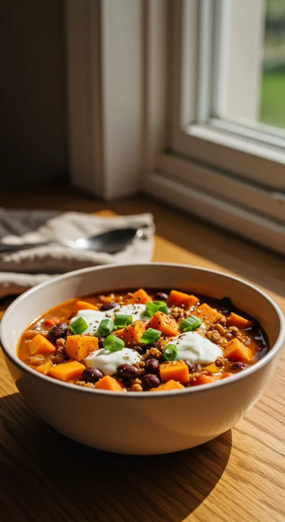 Sweet Potato and Black Bean Chili