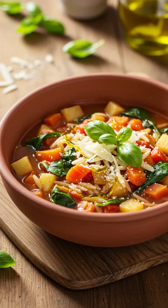 Tuscan Minestrone with Orzo Pasta