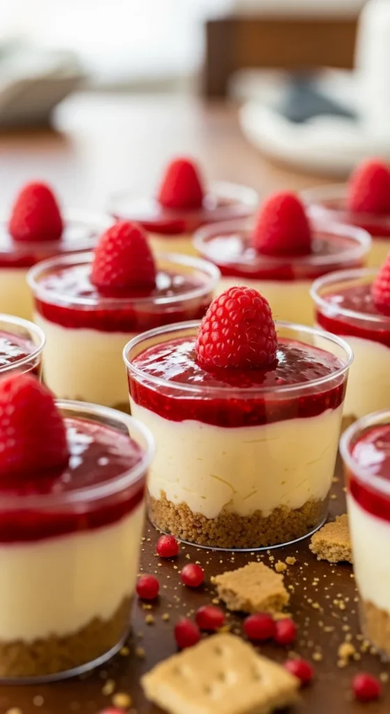 Easy No-Bake Mini Cheesecakes