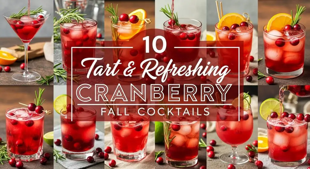 10 Tart & Refreshing Cranberry Fall Cocktails