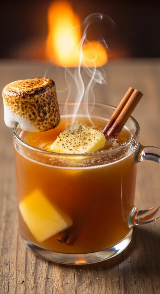 10. Hot Buttered Rum with Toasted Marshmallow