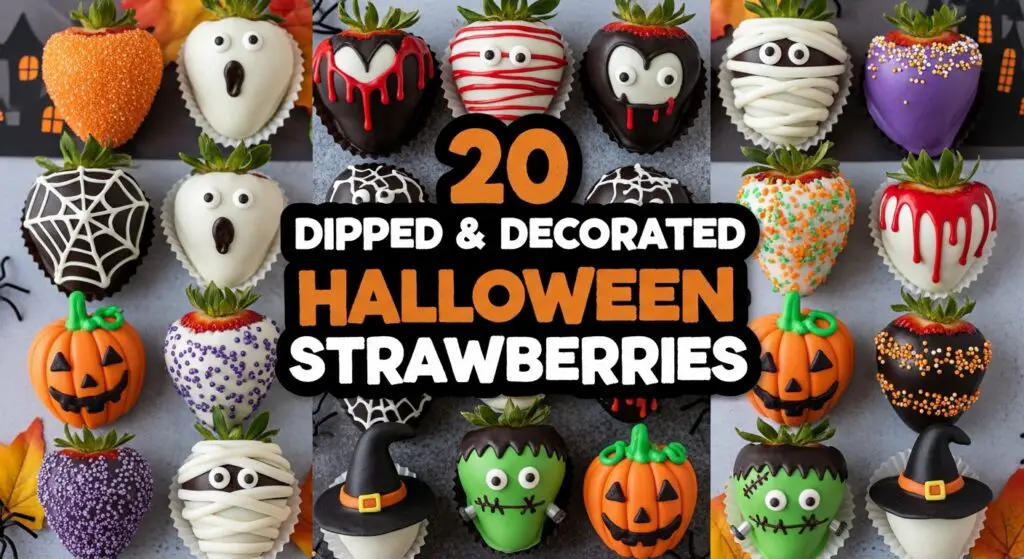 20 Dipped & Decorated Halloween Strawberrie
