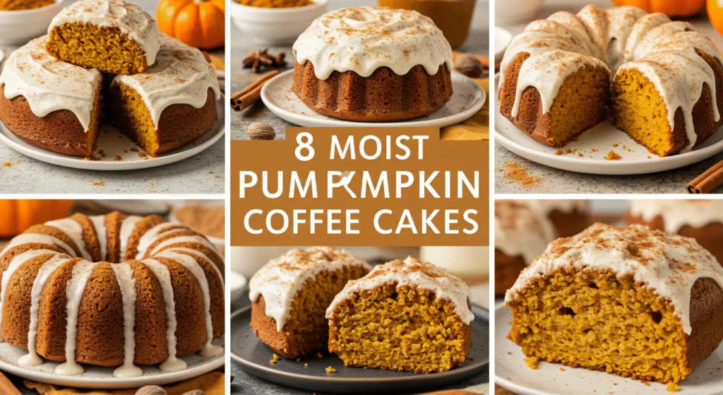 8 Moist Pumpkin Coffee Cakes