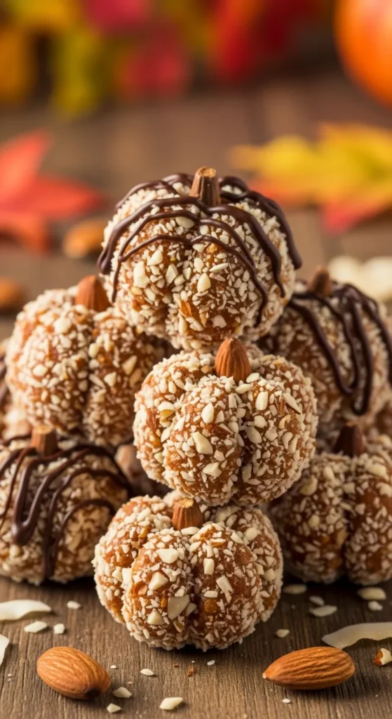 Almond Joy Pumpkin Balls