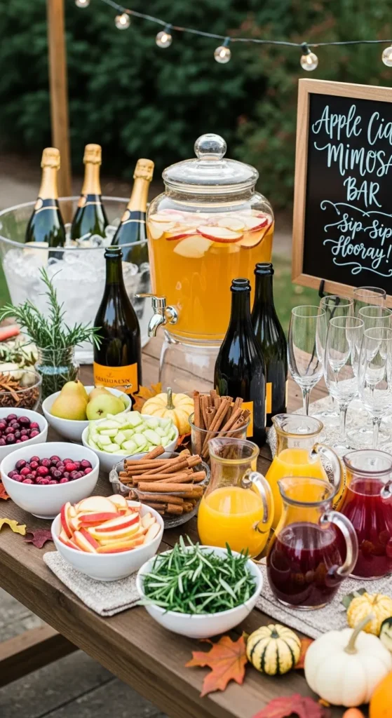 Apple Cider Mimosa Bar