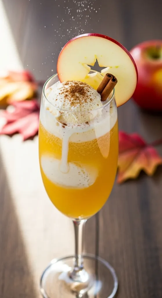 Apple Cider Mimosa Floats