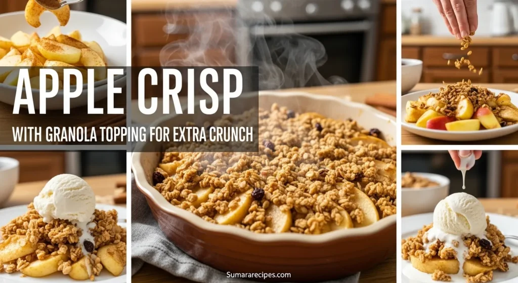 Apple Crisp with Granola Topping for Extra Crunch