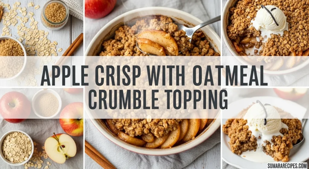 Apple Crisp with Oatmeal Crumble Topping
