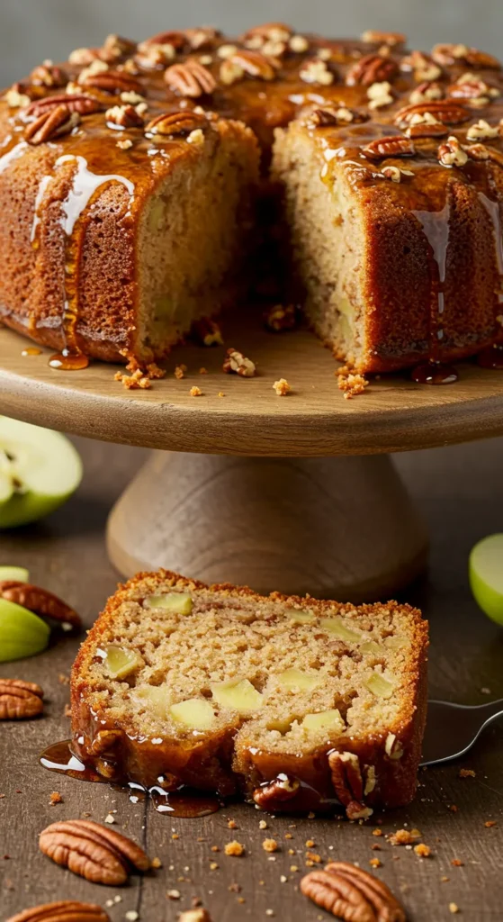 Apple Maple Pecan Cake