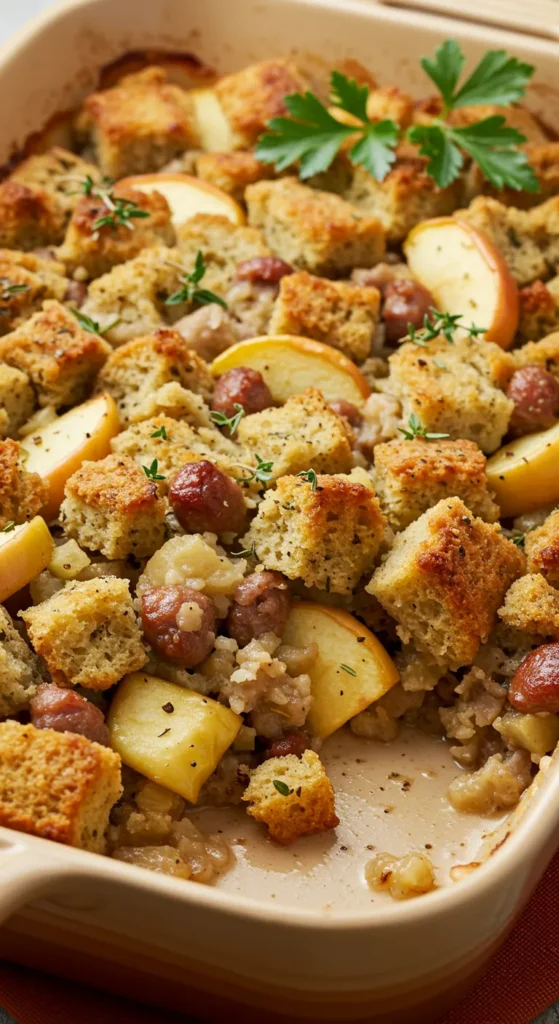 Apple & Sausage Stuffing Casserole