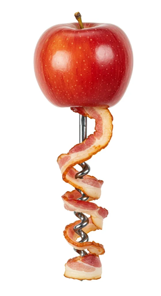 Apple and Bacon Cavatappi