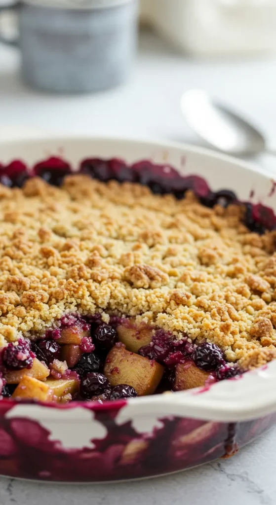 Apple and Blueberry Crumble