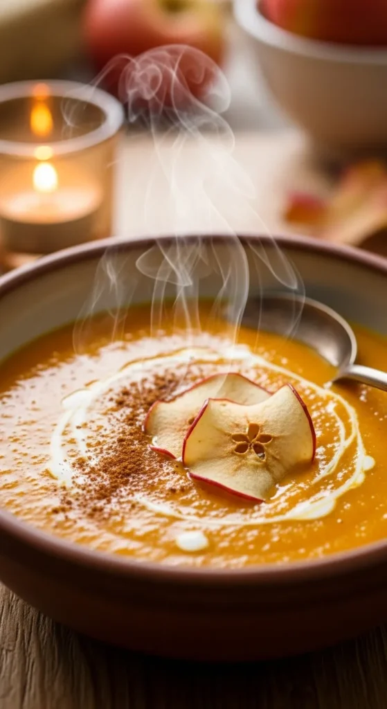 Apple and Sweet Potato Soup with Warm Fall Spices