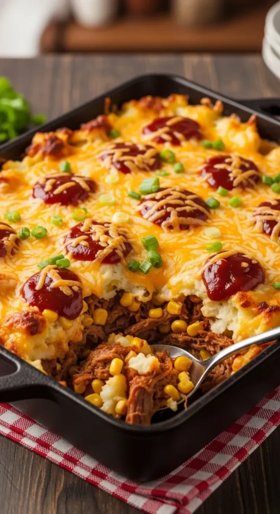 BBQ Pulled Pork Casserole