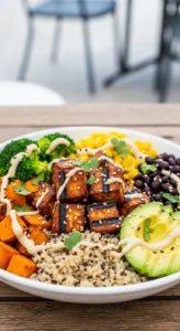 BBQ Tofu Grain Bowls