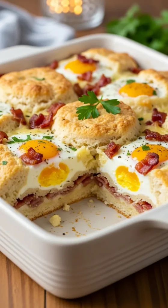 Bacon and Egg Biscuit Bake