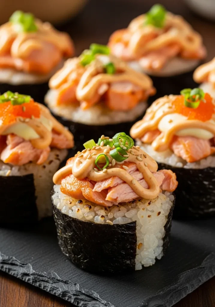 Baked Salmon Sushi Cups