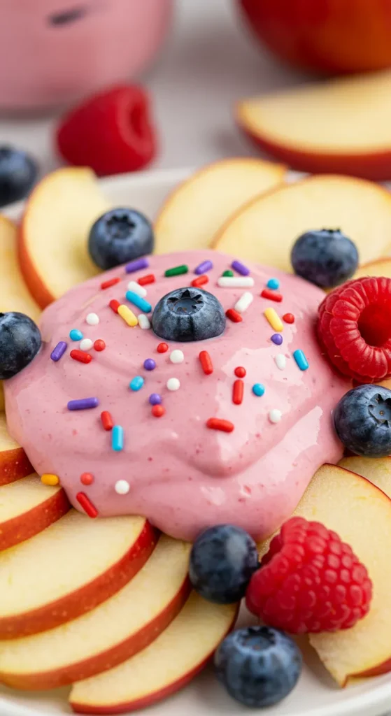Berry Blast Yogurt Apple Nachos