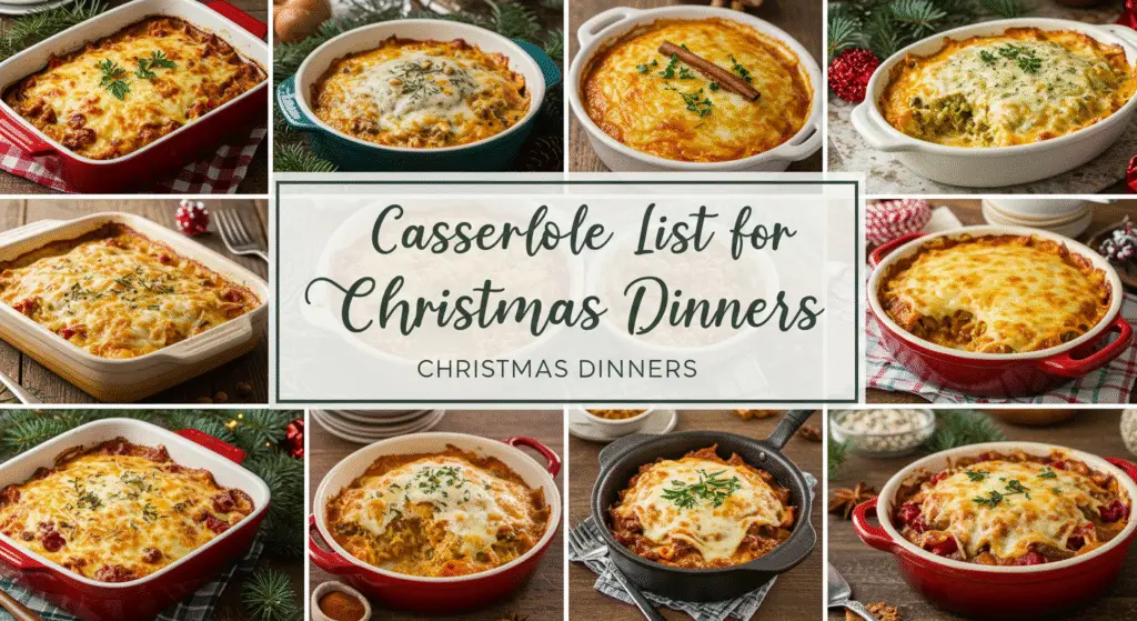 Best Casserole List for Christmas Dinners