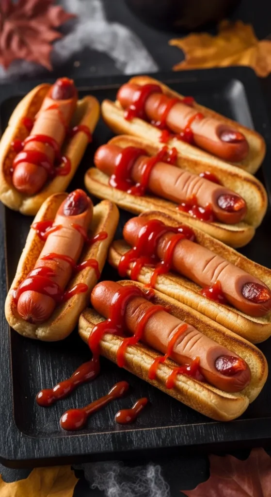 Bloody Finger Hot Dogs