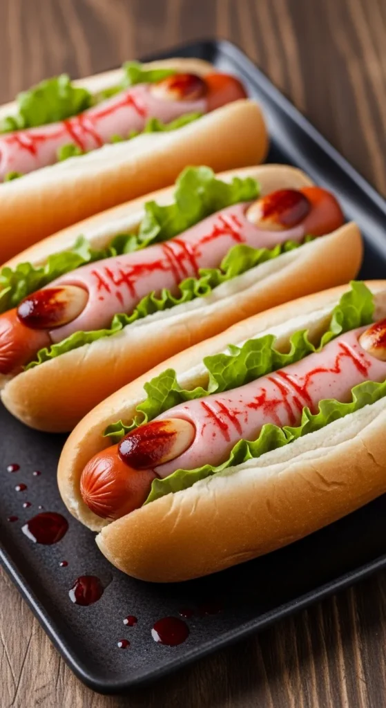 Bloody Finger Hot Dogs