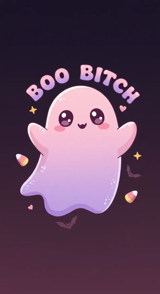 Boo Bitch Cute Halloween iPhone Wallpaper