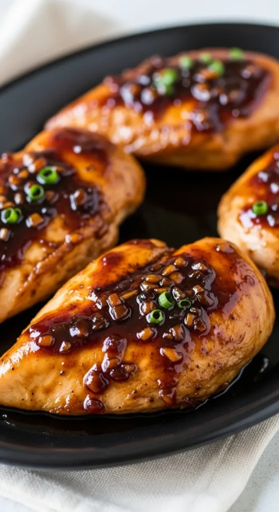 Bourbon Chicken Breasts with Sticky Sweet Glaze
