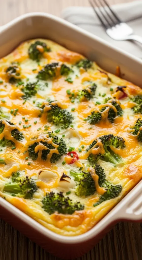 Broccoli Cheddar Egg Casserole