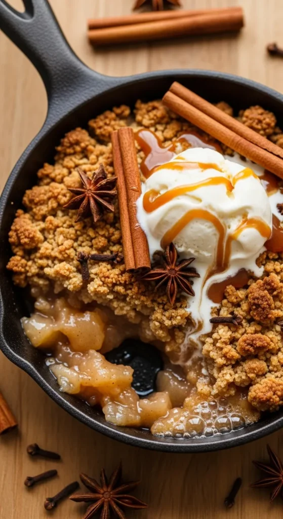 Brown Butter Apple Crisp with Warm Spices