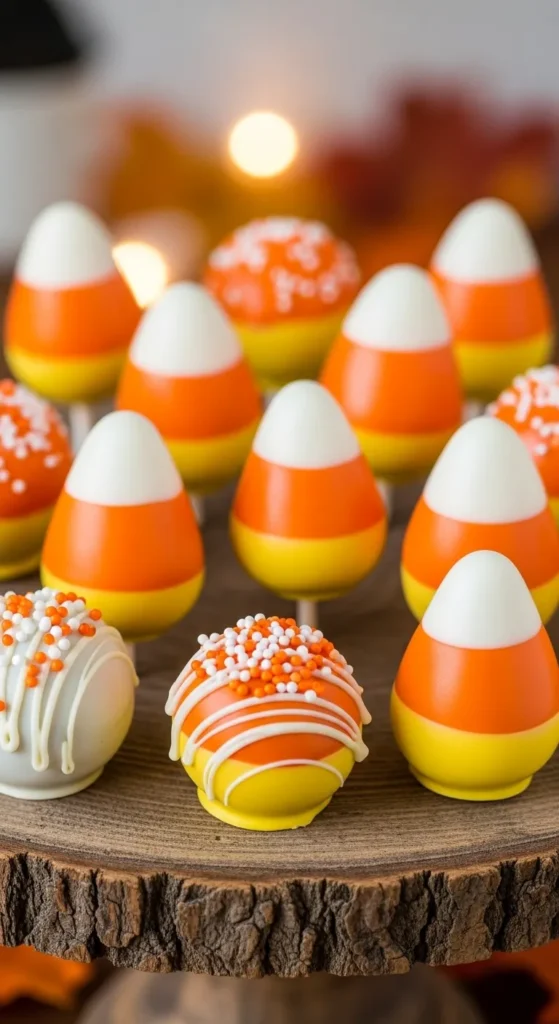 Candy Corn Cake Pops
