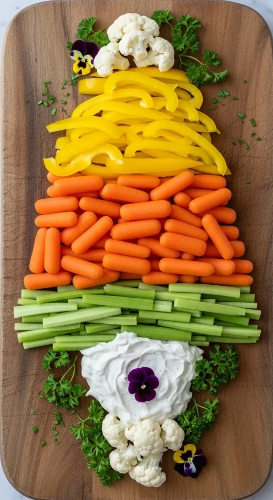Candy Corn Veggie Layer Tray