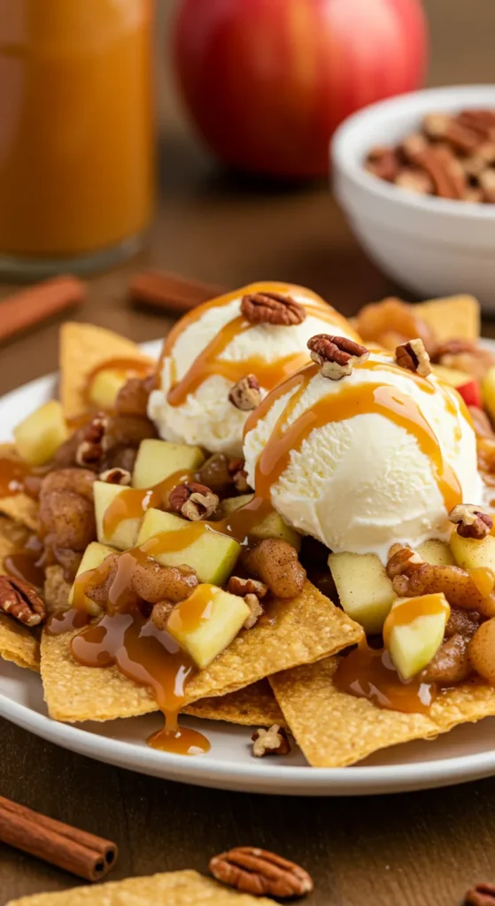 Caramel Apple Pie Nachos