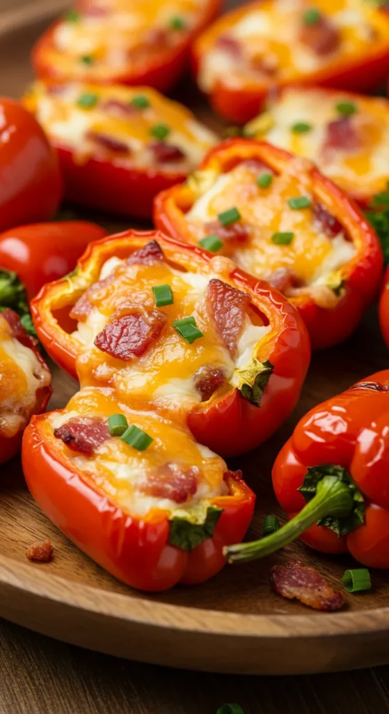 Cheesy Bacon-Stuffed Mini Peppers