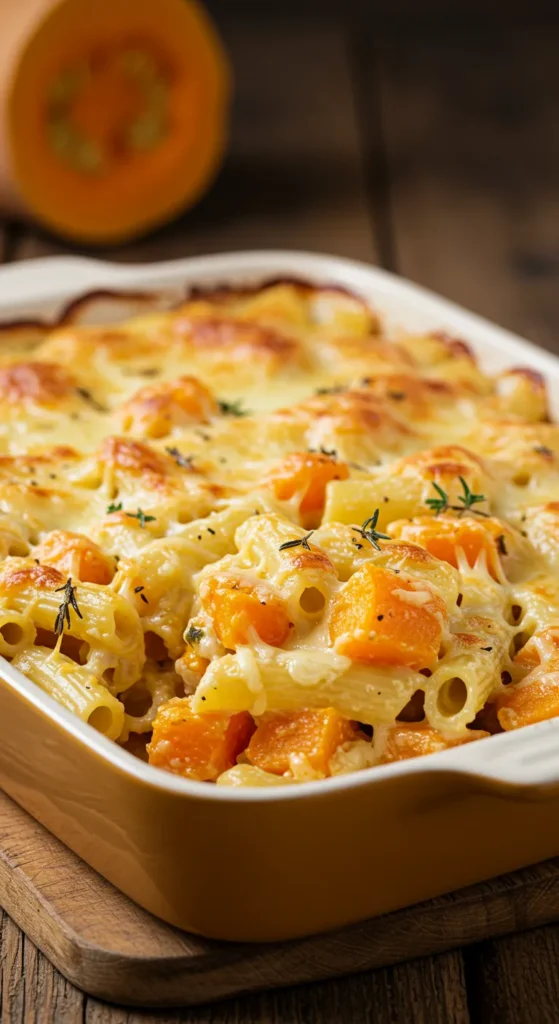 Cheesy Butternut Squash Pasta Bake