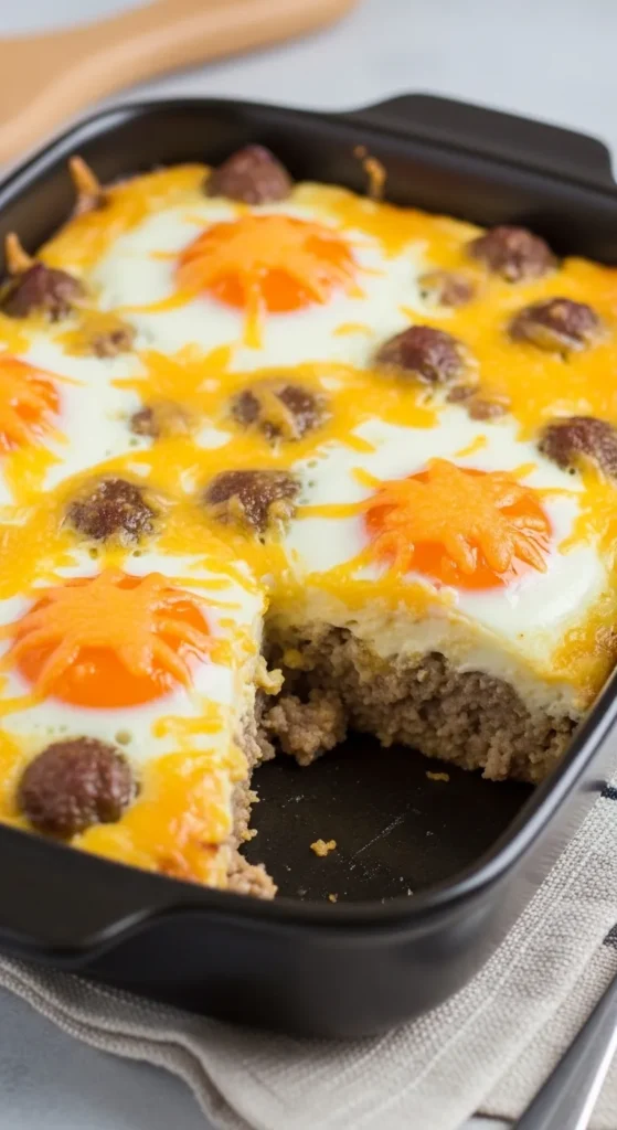 Cheesy Sausage and Egg Breakfast Casserole