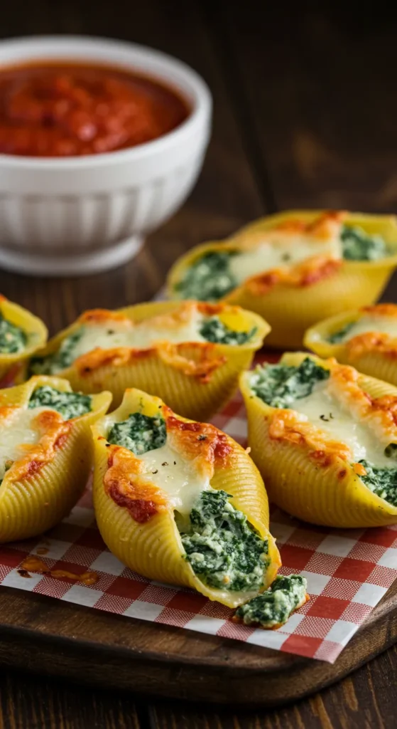 Cheesy Spinach Stuffed Shells
