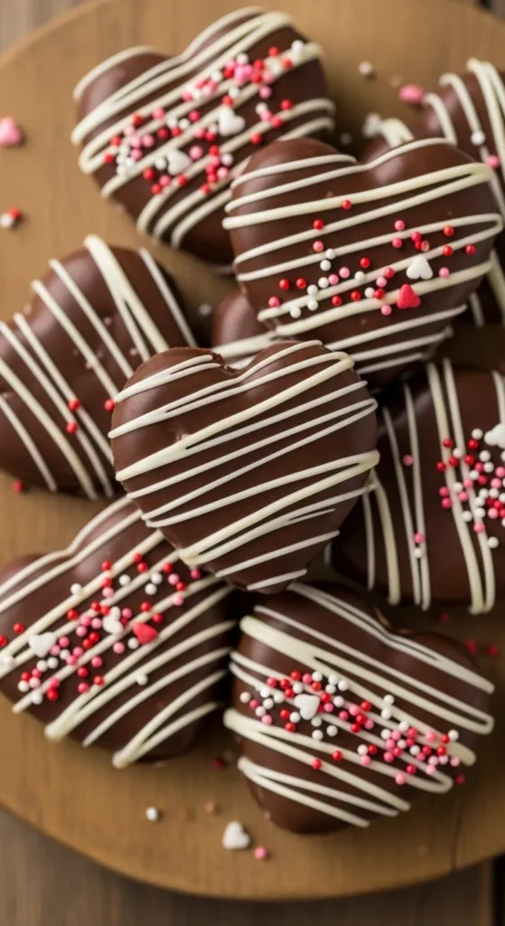 Chocolate-Covered Pretzel Hearts