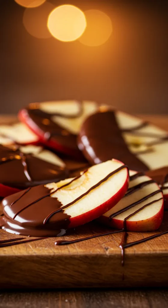 Chocolate-Dipped Apple Slices