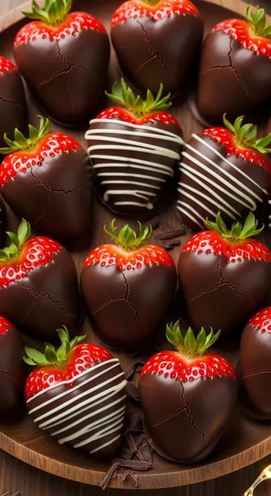 Chocolate-Dipped Strawberry Hearts