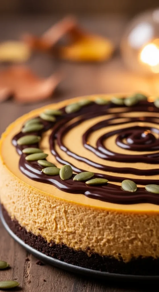 Chocolate Pumpkin Cheesecake