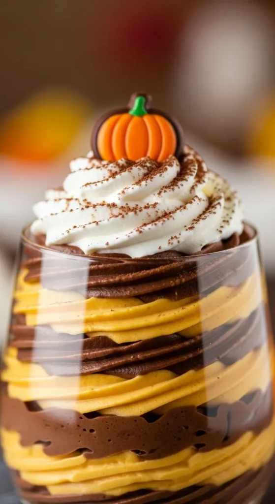Chocolate Pumpkin Mousse Swirl