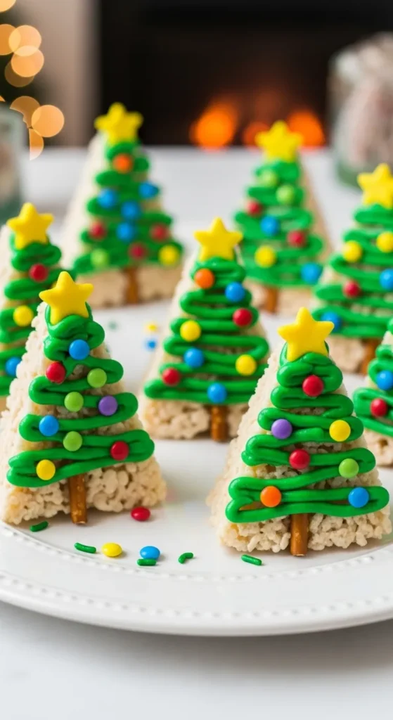 Christmas Tree Rice Krispie Treats