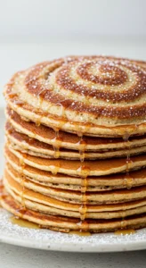 Cinnamon Roll Pancake Stacks