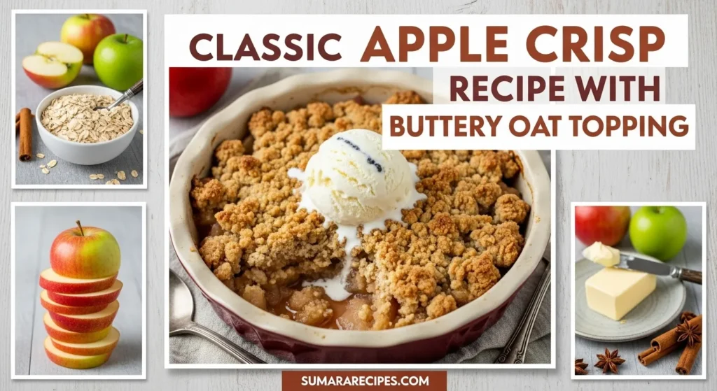 Classic Apple Crisp Recipe with Buttery Oat Topping