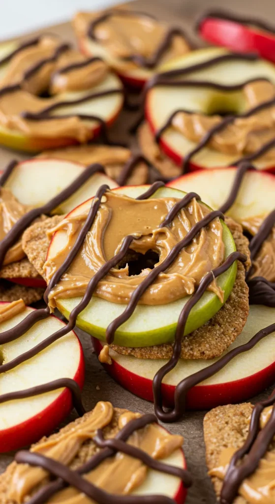 Classic Peanut Butter & Chocolate Apple Nachos