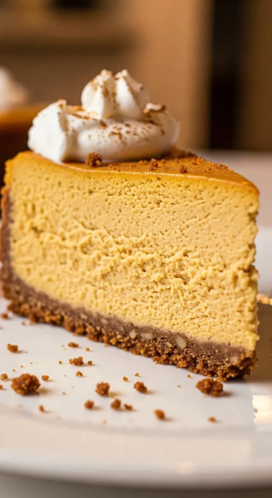 Classic Pumpkin Cheesecake with Gingersnap Crust