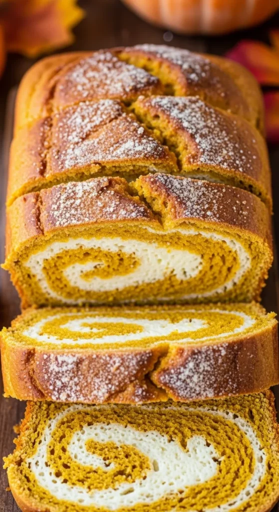 Classic Pumpkin Cream Cheese Swirl Bread