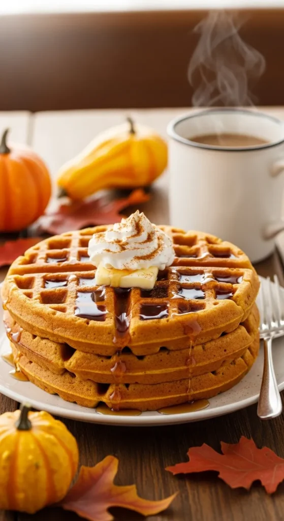 Classic Pumpkin Spice Waffles